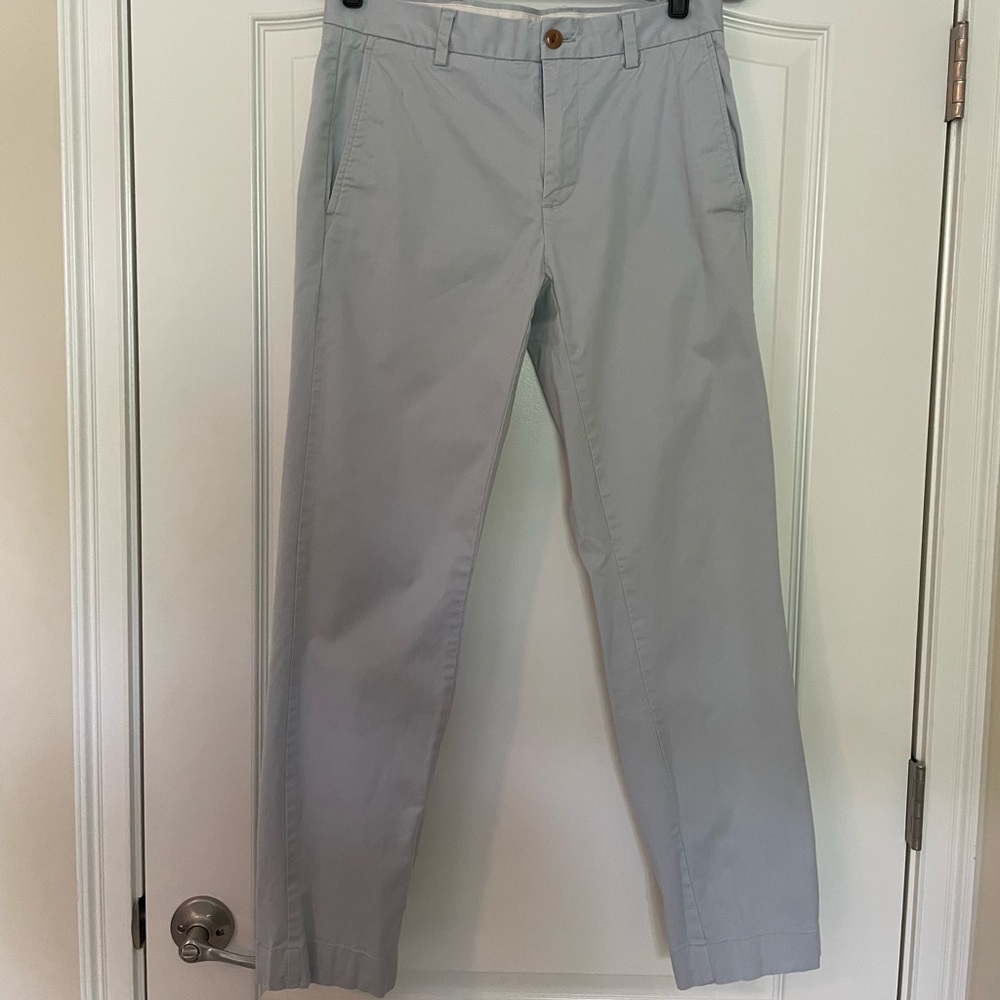 Brooks Brothers Red Fleece Slim Fit Chinos - Light Grey